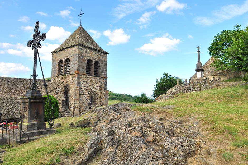 Romanesue church, the Chastel in Saint-Floret, Auvergne