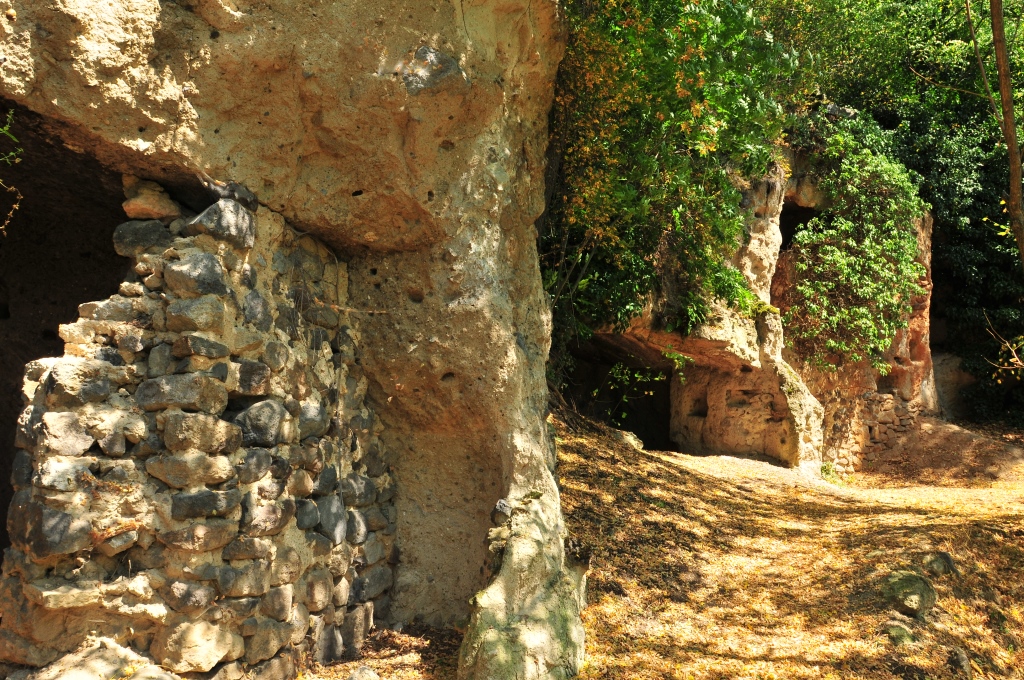 The Perrier caves, village of rocks near Issoire