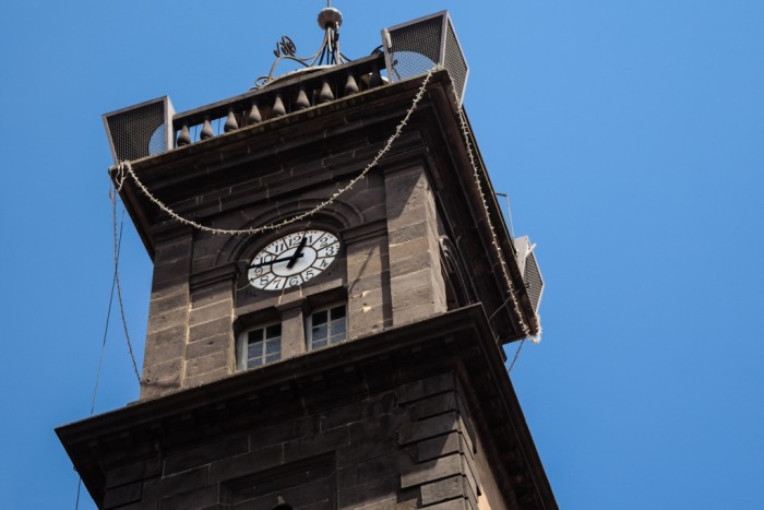 The clock tower in Issoire