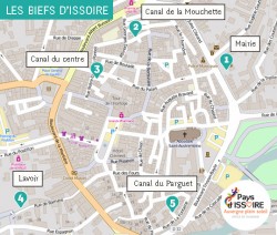 5 steps to discover biefs (canals) of Issoire