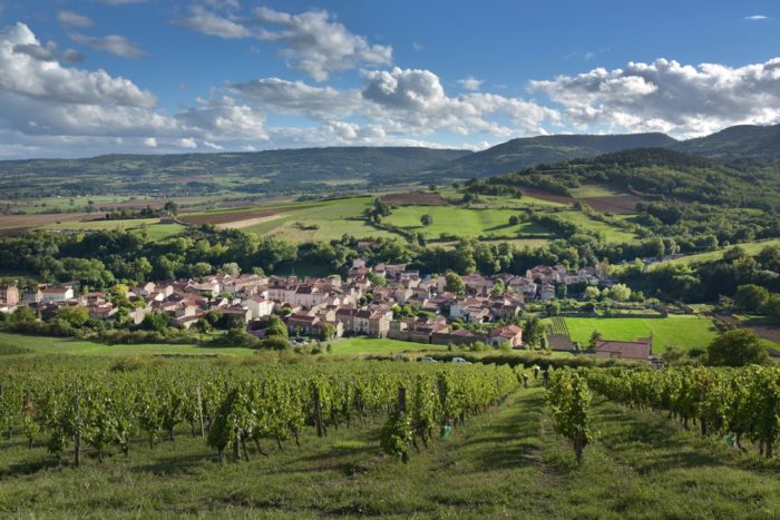 Village de Boudes depuis les coteaux de vigne