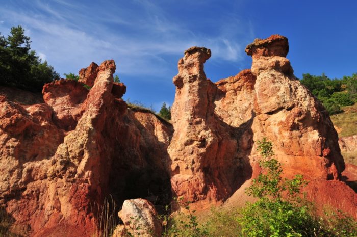 La vallée des saints à Boudes, aussi appelé "petit colorado auvergnat"