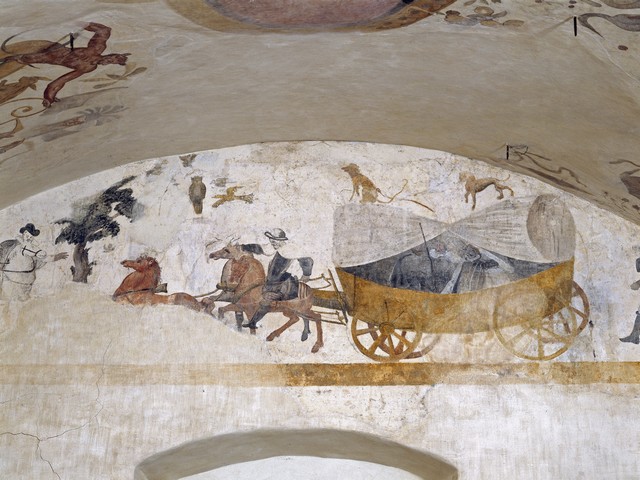 Peintures murales des écuries du château de villeneuve-lembron