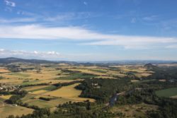 Vol au dessus de l'allier d'Issoire à Nonette, vue aérienne